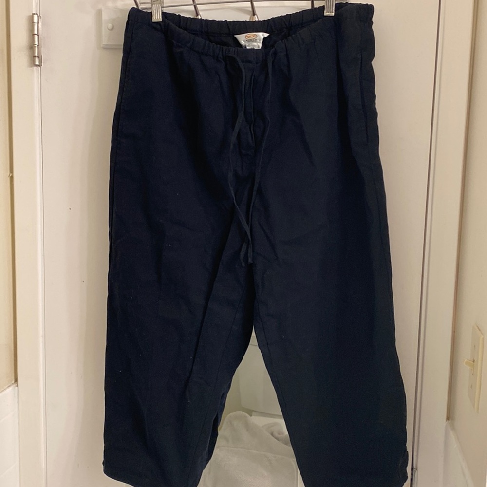 Talbots 100%cotton 14W black capri pants